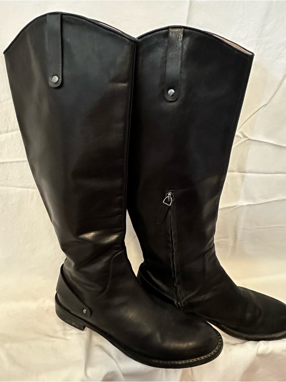 BOOTS  HALOGEN Black Tall Leather Riding